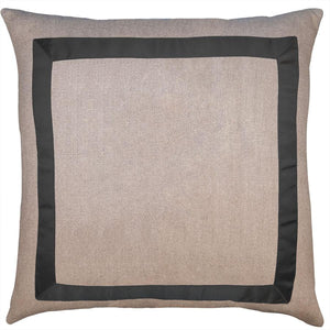 Marquess Linen Black Ribbon Pillow