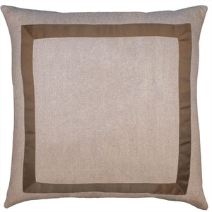 Marquess Linen Brown Ribbon Pillow