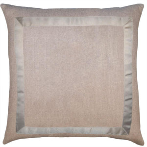 Marquess Linen Taupe Ribbon Pillow