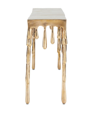 Liquid Gold Console Table - Gold