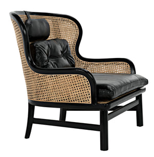 Marabu Chair, Charcoal Black with Leather