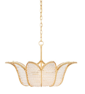Currey and Company Bebe Chandelier - Contemporary Gold Leaf/Clear