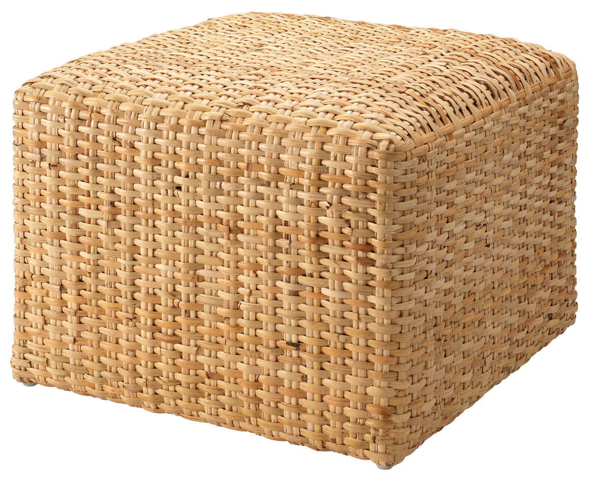 Large Rattan Ottoman