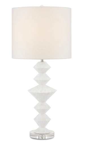 Currey and Company Sheba Table Lamp - Pearl/White