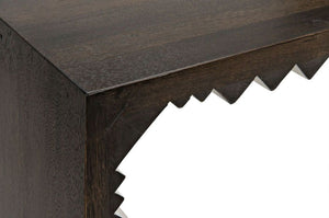 Nelson Console - Ebony Walnut with White Detail
