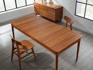 Erikka 110" Double-Leaves Extensible Dining Table - Amber