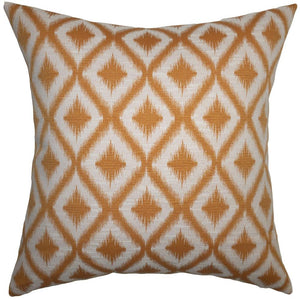 Orange Diamonds Pillow