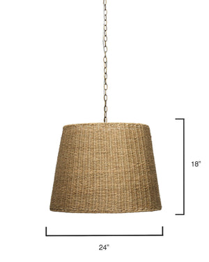 Oversized Woven Seagrass Chandelier – Natural