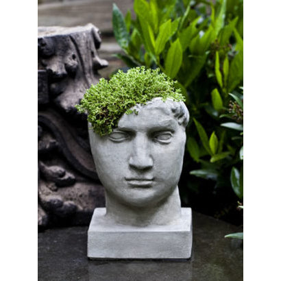 Aurelius Male Bust Sculpture Planter - Nero Nuovo (14 finishes available)