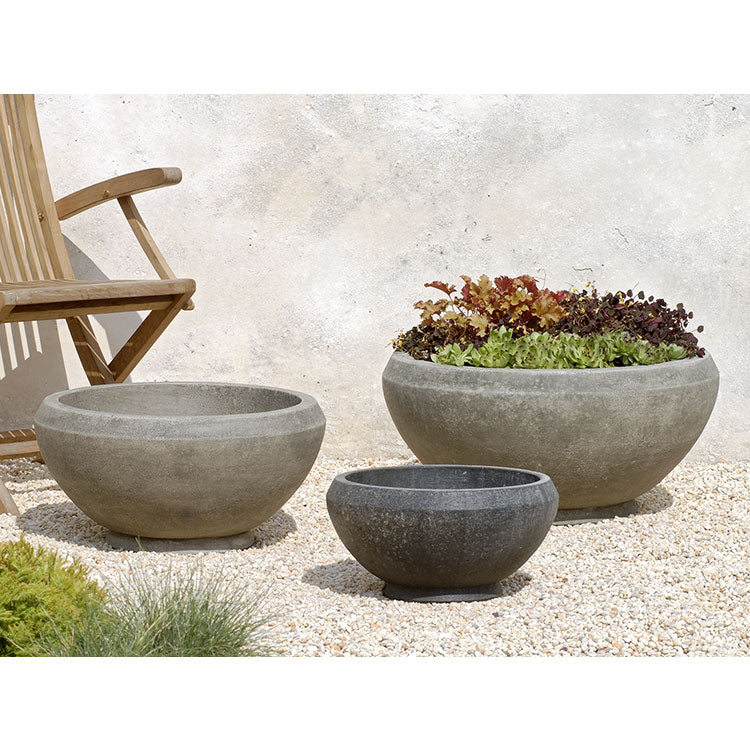 Giulia Medium Bowl Planter - Greystone (14 finishes available)