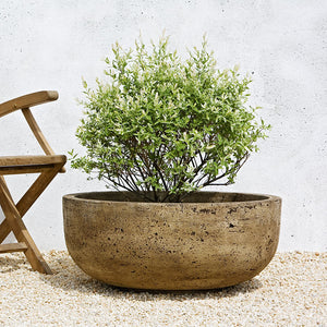 Mesa Wide Bowl Planter - Brownstone (14 finishes available)