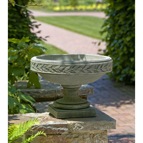 Longwood Laurel Banded Urn Planter Campania International Alpine Stone (AS)