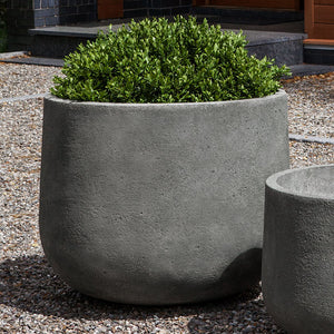 Tribeca Large Barrel Planter - Greystone (14 finishes available)