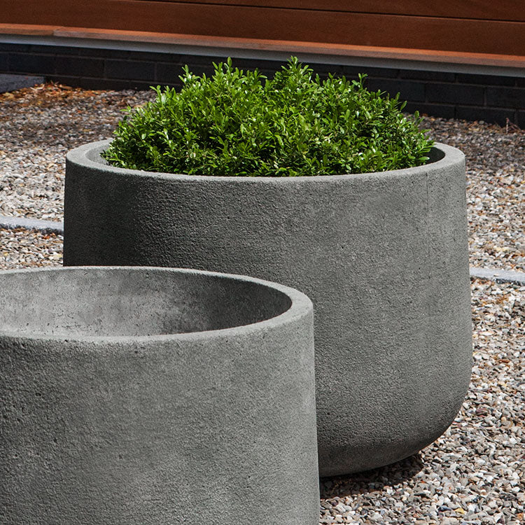 Tribeca Medium Barrel Planter - Greystone (14 finishes available)