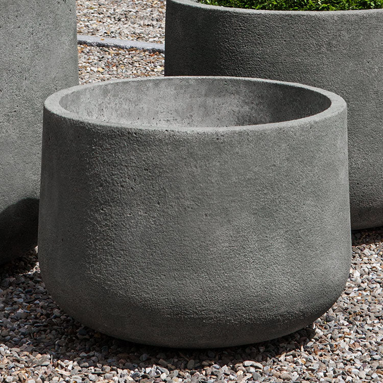 Tribeca Small Barrel Planter - Greystone (14 finishes available)