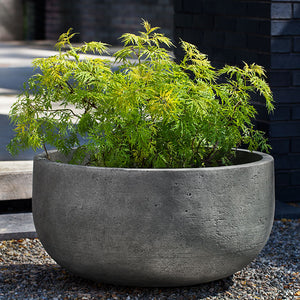 Tribeca Low Barrel Planter - Greystone (14 finishes available)