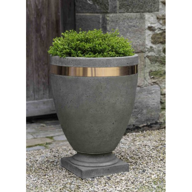 Moderne Tall Banded Planter - Alpine Stone (14 finishes available)