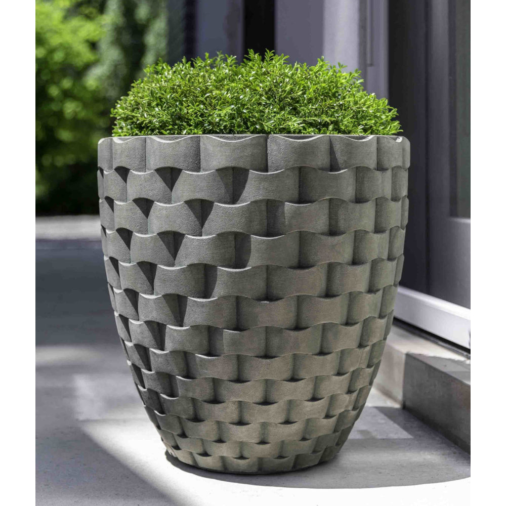 M Weave Tall Round Planter - Alpine Stone (14 finishes available)