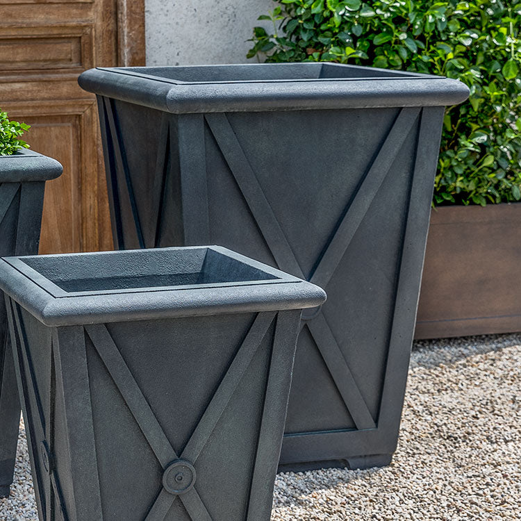 Large Cast Stone Directoire Planter - Lead Antique (Additional Patinas Available)