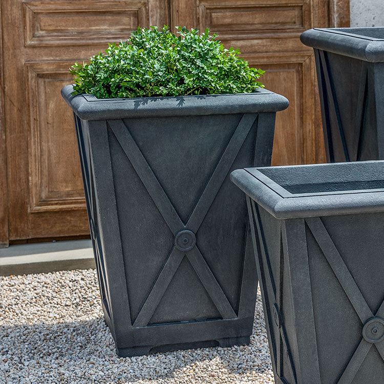 Medium Cast Stone Directoire Planter - Lead Antique (Additional Patinas Available)