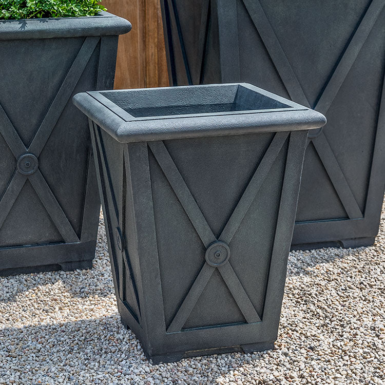 Small Cast Stone Directoire Planter - Lead Antique (Additional Patinas Available)