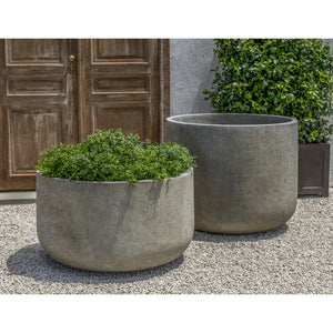 Extra Large Cast Stone Low Tribeca Planter - Greystone (Additional Patinas Available)