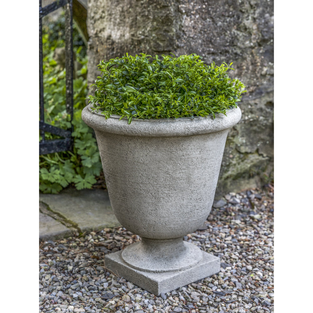 Cast Stone Smooth Terrace Urn Planter - Alpine Stone (Additional Patinas Available)