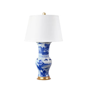 Lamp (Base Only) in Blue & White | Pavillion Collection | Villa & House