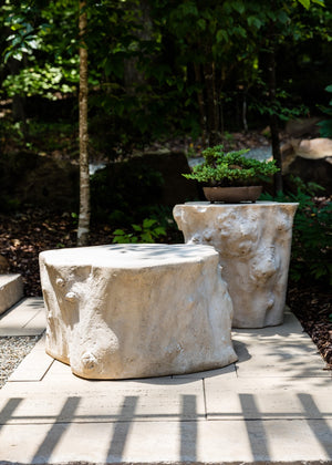 Log Coffee Table, Roman Stone