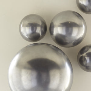 Ball on the Wall, Large, Polished Aluminum Finish