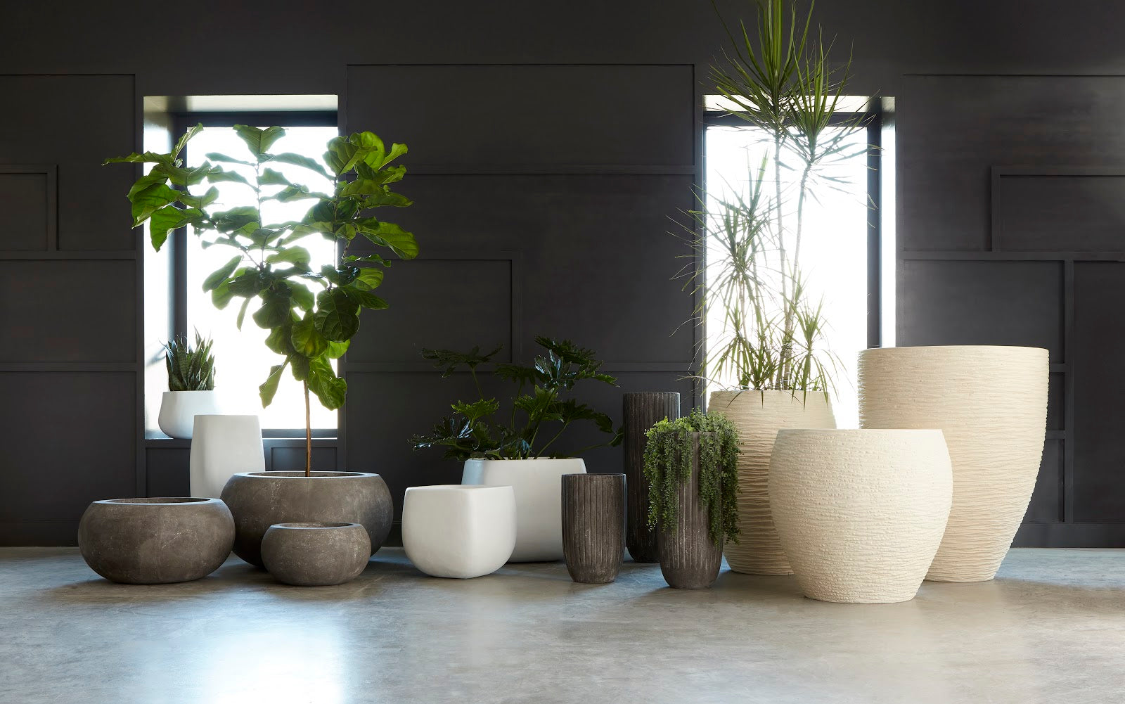 indoor large white planter Ava Planter, Large, White