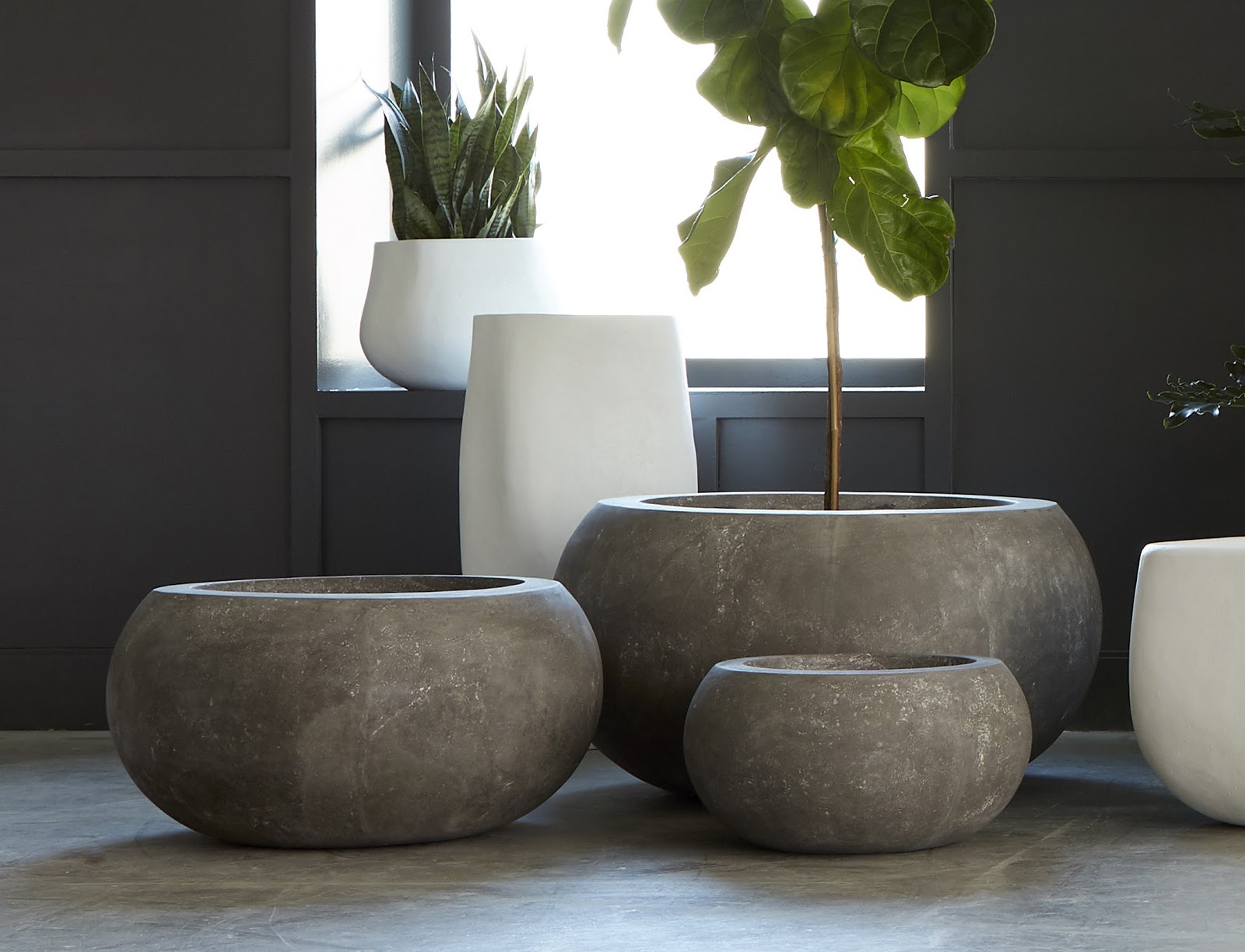 Ava Planter, Large, White - Scenario Home