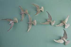 Dove Wall Art, Silver Leaf