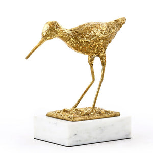 Sculpture in Gold Leaf on Marble Base | Piper Collection | Villa & House