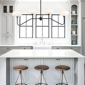 Parker 4 Light Black Forged Linear Chandelier