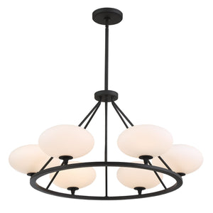 Parker 6 Light Black Forged Chandelier