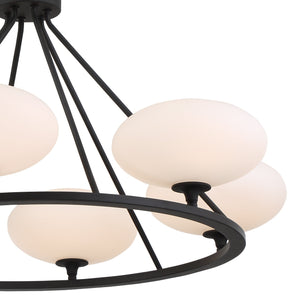 Parker 6 Light Black Forged Chandelier
