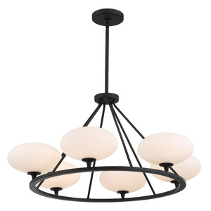 Parker 6 Light Black Forged Chandelier