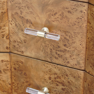 Worlds Away Plymouth 3 Drawer Chest - Dark Burl Wood