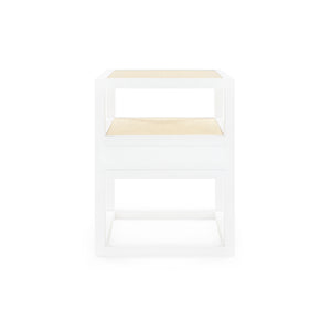 1-Drawer Side Table in White Lacquer | Polo Collection | Villa & House