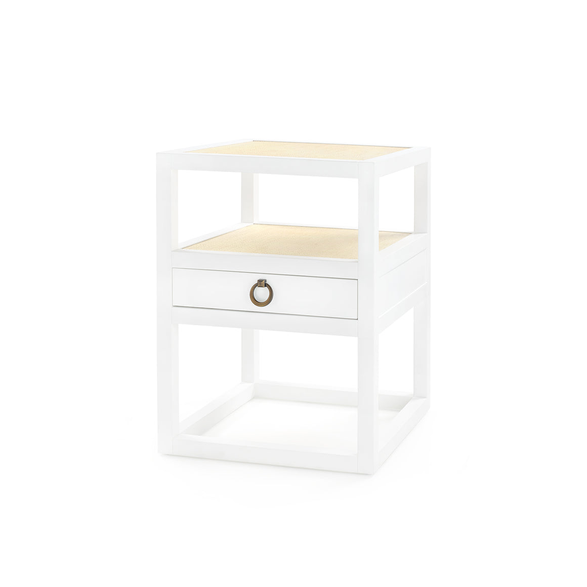 1-Drawer Side Table in White Lacquer | Polo Collection | Villa & House