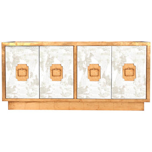 Worlds Away Ponti Entertainment Console – Antique Mirror & Gold