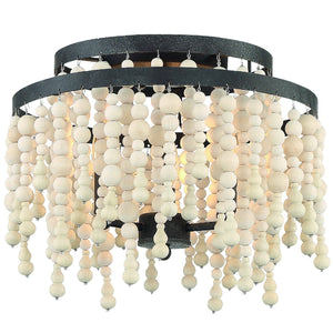 Poppy 3 Light Matte Black Ceiling Mount