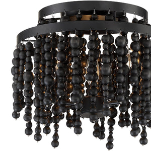 Poppy 3 Light Matte Black Ceiling Mount