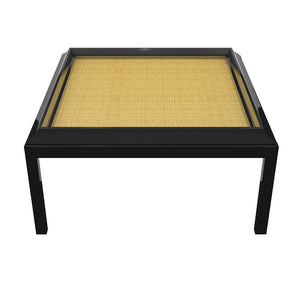 Portland 48" Square Lacquer Coffee Table – Black (Additional Colors Available)