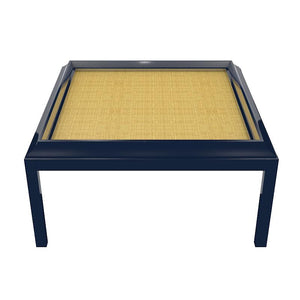 Portland 48" Square Lacquer Coffee Table – Navy (Additional Colors Available)