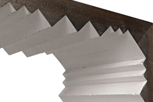 Nelson Console - Ebony Walnut with White Detail