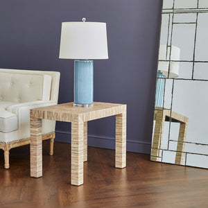Lacquered Papyrus Parsons Accent Table – Natural | Parsons Collection | Villa & House