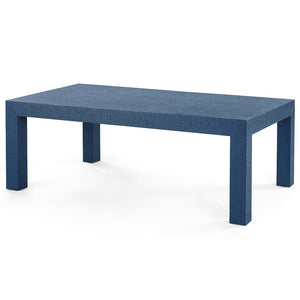Lacquered Grasscloth Parsons Coffee Table – Deep Blue | Parsons Collection | Villa & House