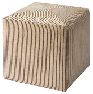 Pinstriped Ottoman, Small